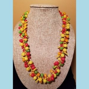 Vintage West Germany Cast Early Plastic Necklace